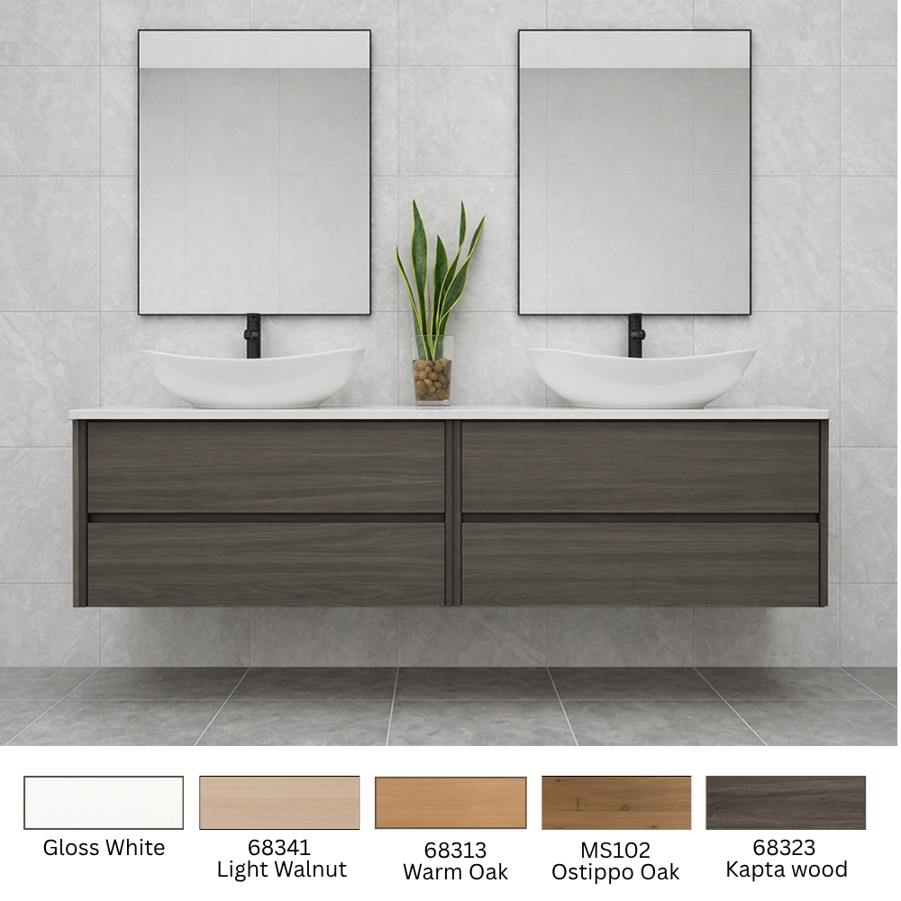 1800mm Wall Hung Vanity with 4 Drawers